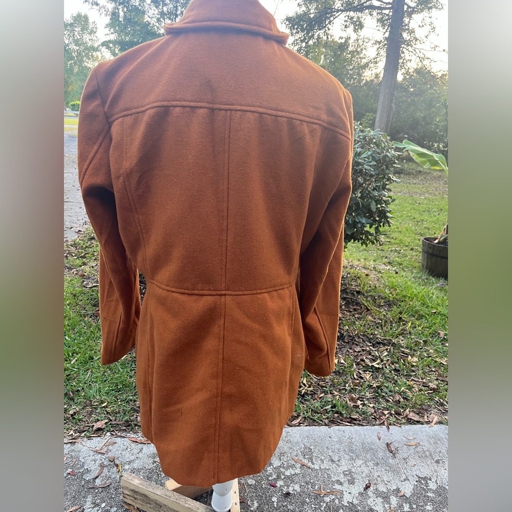 Rampage Women's Cognac Toggle Pea Coat Size Large - Picture 3 of 7